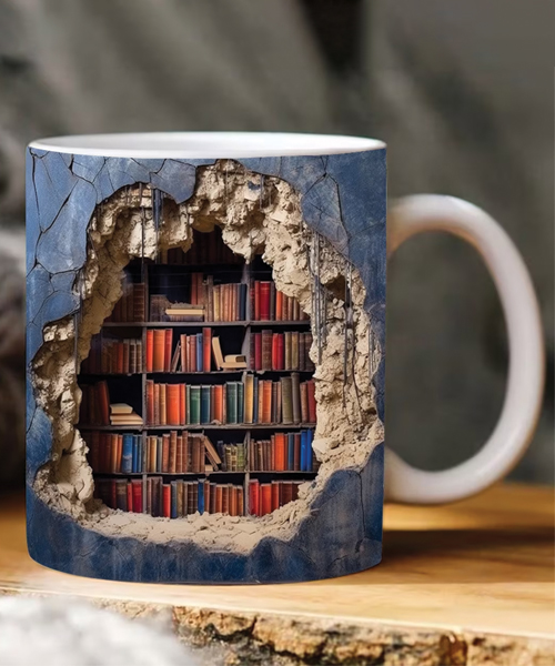 3D Buecherregal Tasse Sublimieren